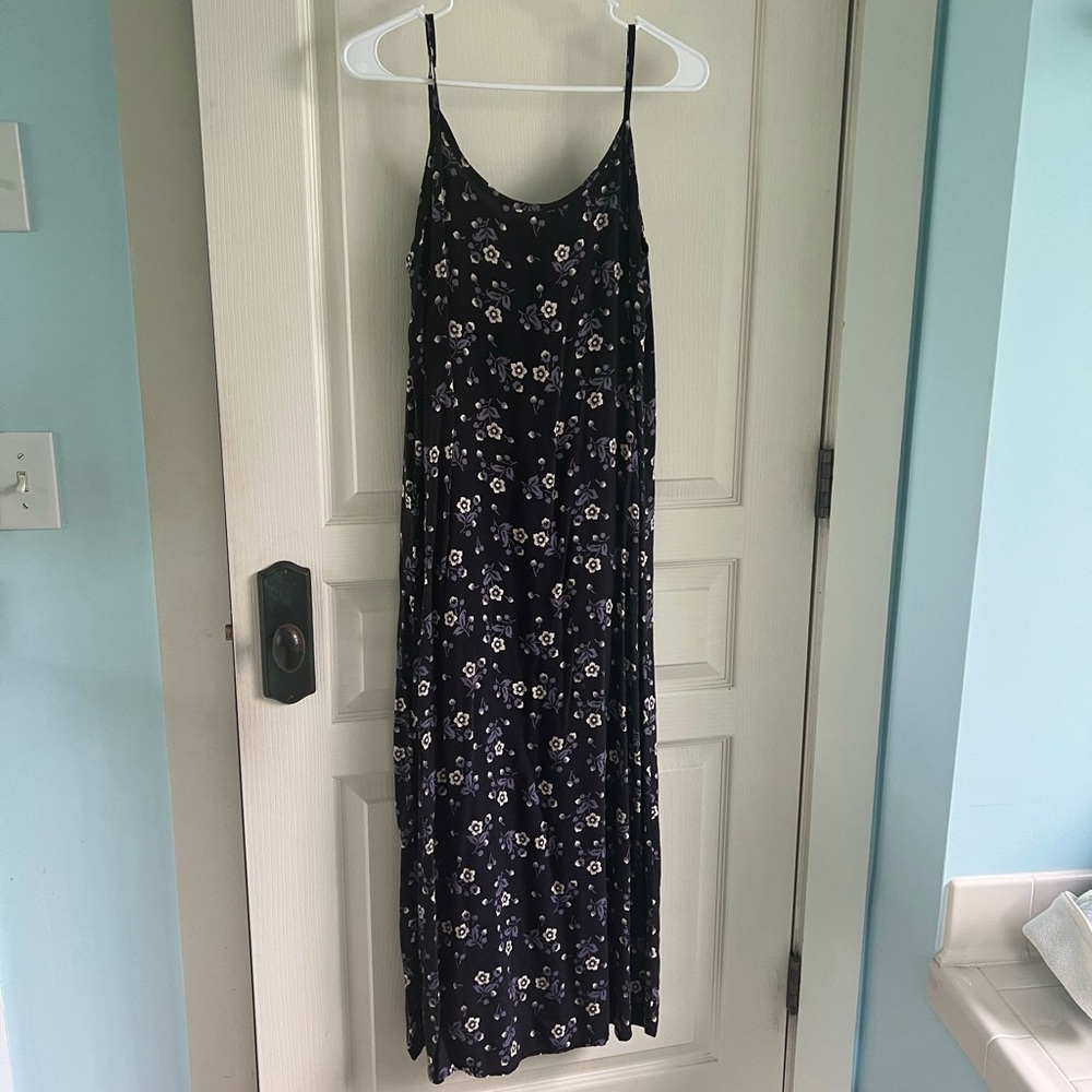 avocado 90s floral midi dress